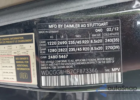 2012 Mercedes-Benz Glk 350 4Matic from USA, damaged, VIN WDCGG8HB7CF873366
